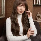 긴머리 웨이브 여신 통가발 패션가발 브라운