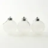시스루 레이스 장식볼 3p(8cm) (실버망사)