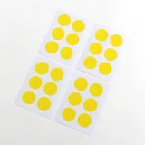 30mm 컬러 원형 스티커 60매세트(옐로우) 다꾸 스꾸