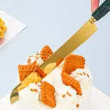 퀸스파티 케이크 서버 나이프 세트 빵 케잌칼 그린