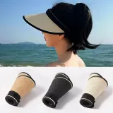 G라탄 돌돌이 썬캡 밀짚모자 선캡 휴대용모자