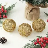 로열골드 글리터 장식볼 3p(8cm) (블링로프)