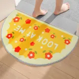 푹신푹신 소프트 반달 발매트(동백꽃) 화장실발매트