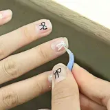 리본 네일스티커 실버 다꾸스티커