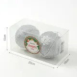 로열실버 글리터 장식볼 2p(10cm) (데이지큐빅)