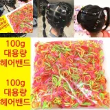 대용량 머리끈 100 TPR헤어밴드 머리고무줄 고무줄밴드 헤어고무줄 칼라고무줄