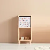 디포랙 2단 2칸 고무나무 오픈 책장 395 D2853
