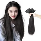 풍성한 부분 헤어피스 3p(블랙)