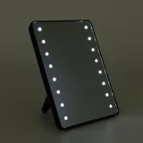 3단 밝기 LED 조명거울(블랙) 메이크업거울
