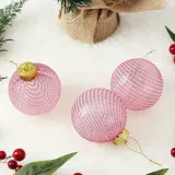시스루 레이스 장식볼 3p(8cm) (핑크네트)