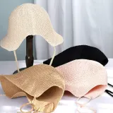 준캡 봄 여름 가을 심플보넷 밀짚모자 시원한해변모자 여성 여자 모자 버킷햇
