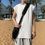 민소매 티셔츠 오버핏 무지 나시 남자 레이어드 상의