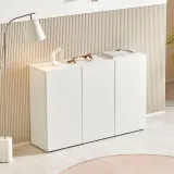 디포랙 화이트 낮은 수납장 1200