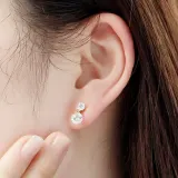 [비쥬홀릭] 골드도금 실버925 다이아큐빅 은침 귀걸이