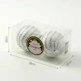 실버화이트 글리터 장식볼 2p(10cm) (블링회오리)