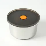 전자레인지 원형 스텐 밀폐용기 680ml 반찬통