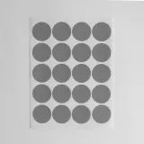 20mm 컬러 원형스티커 12매세트(그레이)/ 단색스티커