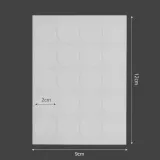 20mm 컬러 원형스티커 12매세트(화이트)/ 분류스티커