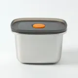 전자레인지 직사각 스텐 밀폐용기 450ml 반찬통