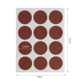 25mm 컬러 원형스티커 12매세트(브라운)/ 분류스티커