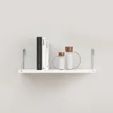 공간데코 벽선반(40x19.5cm)(화이트) 무타공 우드선반