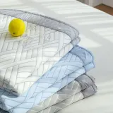 여름 듀라론 밴딩패드 SS 단품 슈퍼싱글침대패드 블루 그레이 화이트