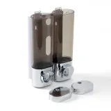 잠금락 벽걸이 물비누 디스펜서 2구 300ml 샴푸통