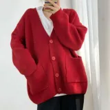 여성 가디건 니트 베이직 스타일 데일리 환절기 아우터