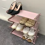 조립식 현관 슬리퍼 신발정리대 핑크