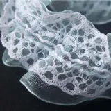 오간디망사레이스 3cm 1m 하늘 레이스재료 레이스꾸미기