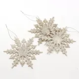 샴페인골드 트리 오너먼트 3p세트(눈결정C)