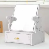 소형화장대 미니탁상거울 럭셔리 화장품 정리함 1단