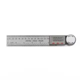 360도+20cm 디지털 각도기 목공용 스틸자 각도측정기
