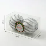 실버화이트 글리터 장식볼 2p(10cm) (샤이닝캐슬)