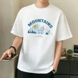 남성 반팔티 프린팅 티셔츠 2가지 색상