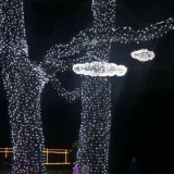100구 투명선 LED 지니전구 10m 점멸 백색 트리전구