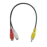 RCA 젠더 Y형(M Fx2) 25cm - RCA(M) 2 RCA(F) 케이블