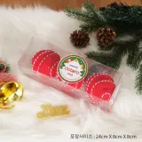 핫레드 패브릭 장식볼 3p(8cm) (볼록큐티)