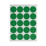 20mm 컬러 원형스티커 12매(그린)/분류스티커