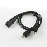 Coms Micro USB 전원 분배기 블랙 핸드폰 충전공유기