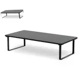 모니터스탠드 컴퓨터받침대 모니터 받침대 블랙 50 x 15 x 26cm 1개