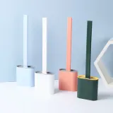 벽걸이 실리콘 화장실 변기 청소솔/욕실/틈새/브러쉬