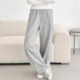 와이드 데일리 트레이닝 일자 바지 팬츠 허리밴딩 기모