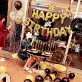 해피조이 원형 은박풍선 컨페티 생일파티 풍선세트