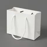 심플 무지 가로형 종이 쇼핑백 10p(15x12cm) (화이트)