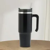 써머원 보온보냉 빨대 텀블러 자동차 보냉컵 블랙