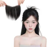 접착식 인모 헤어라인 부분가발(접착면1.5cm)이마탈모