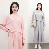 후드원피스 긴팔 기모 홈웨어 루즈핏 캐주얼 투피스 세트