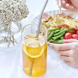 투명 내열 유리컵(350ml) 카페잔 쥬스컵