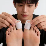실리콘 발가락 골무 굳은살 완화 교정 캡 밴드 피부